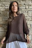 Conrad Grunge Loose Cotton Knit Coffee Bean